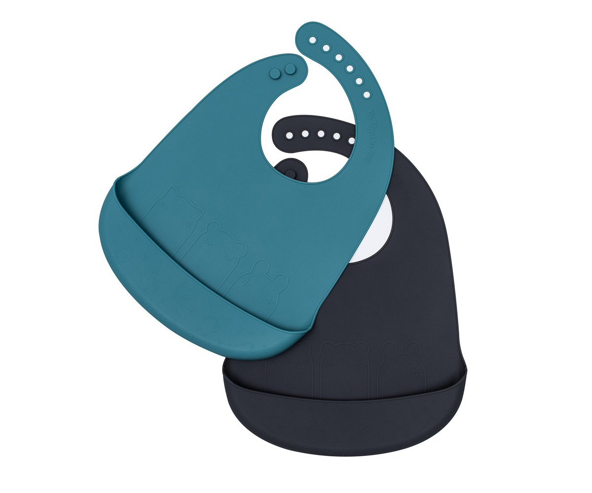BABETE DE SILICONE | AZUL E PRETO