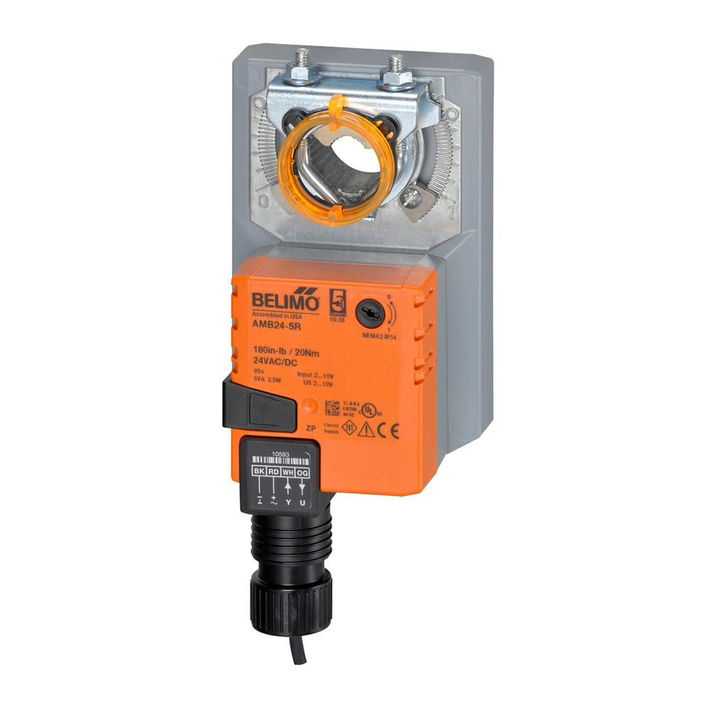 Atuadores de damper Proporcional (2-10Vdc) de 20Nm – 24Vac