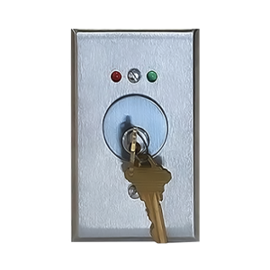 Acionador Auxiliar Liga/Desliga em Aço Inox com Chave e Cilindro