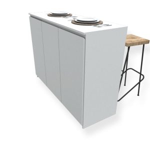 Bancada Gourmet 3 Portas Branca
