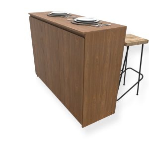 Bancada Gourmet 3 Portas Louro Freijó