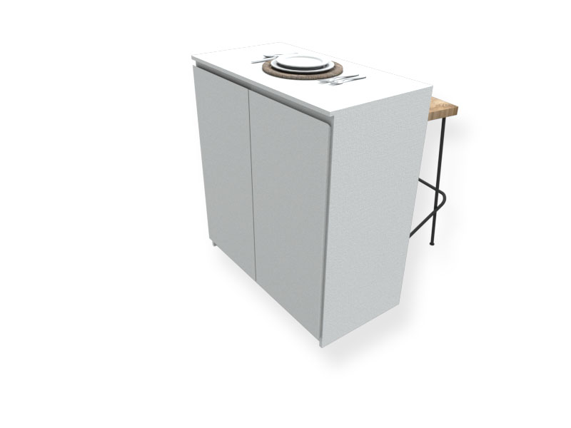 Bancada Gourmet 2 Portas Branca