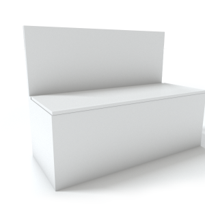 Banco Baú Branco c/ Painel
