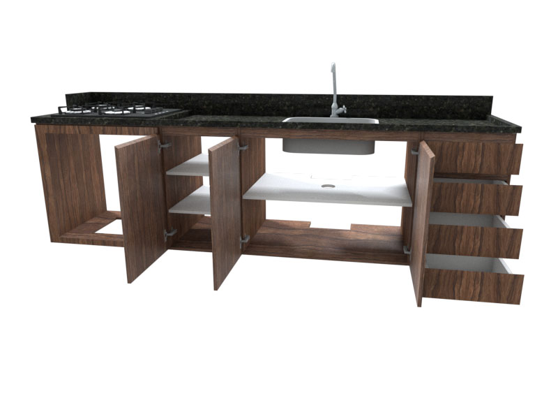 Conjunto Cozinha Planejada Pau Ferro M5 - Image 5