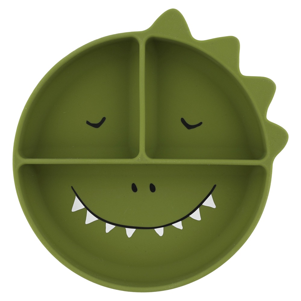 PRATO SILICONE COM DIVISÓRIAS I MR DINO