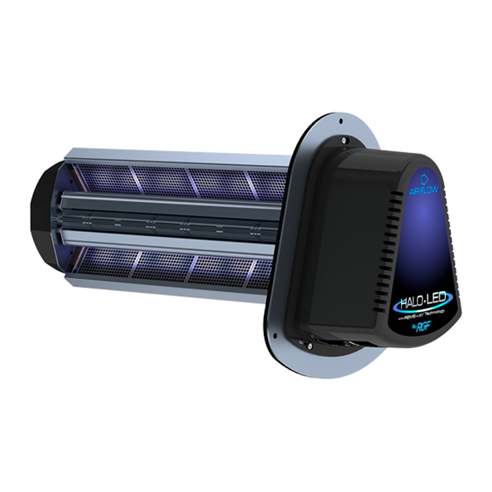 Célula com tecnologia PHI+REME em LED de 9″ para instalação em duto e vazão de até 11.000 m3/h