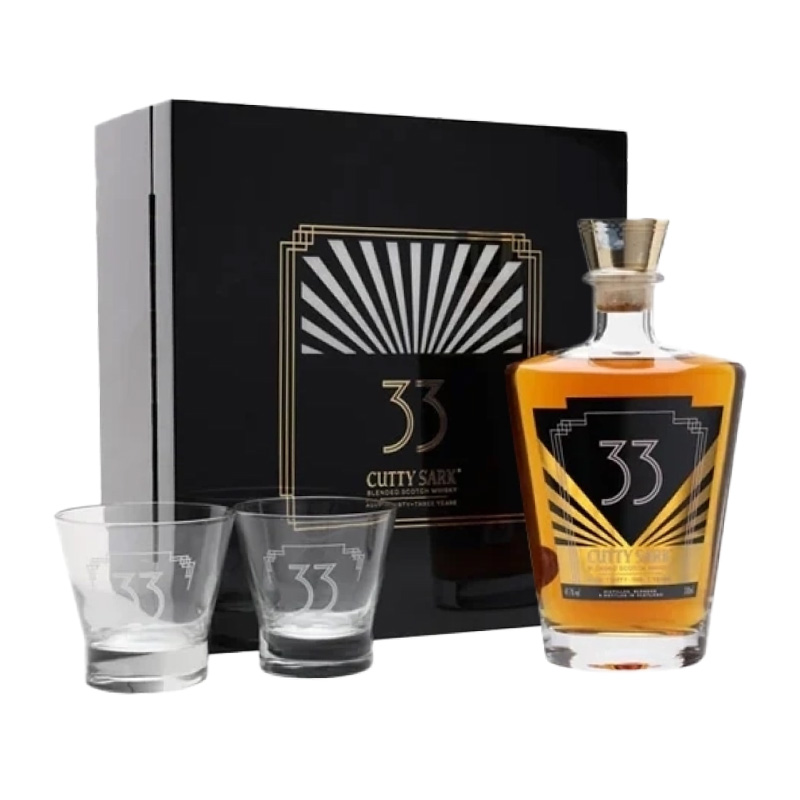 Conjunto Whisky Cutty Sark – 33 Anos Art Deco 70cl