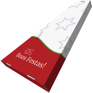 Pack 25 Caixas de natal para Bacalhau 90x53x7cm